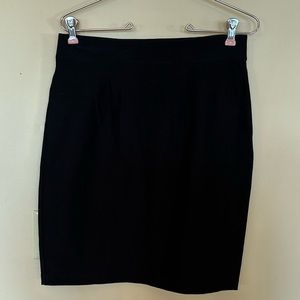 Eileen Fisher Black Straight Stretch Skirt Size small